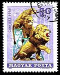 PERFORMING LIONS ON STAMPS